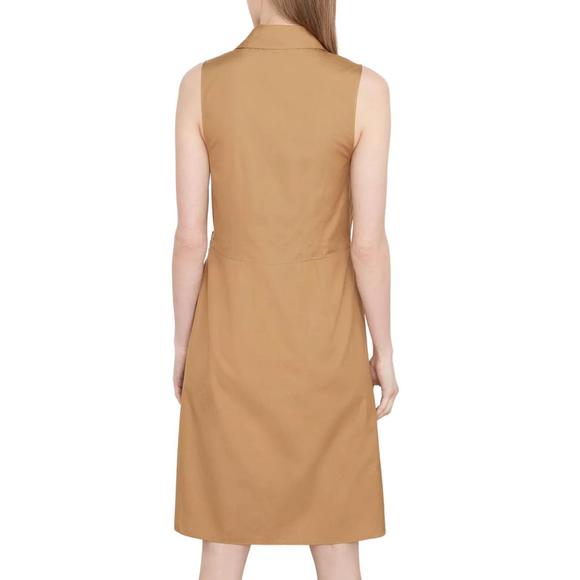 NEW VINCE women's wrap shirt dress in tobacco - Picture 2 of 3